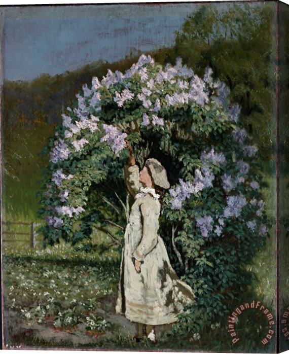 Olaf Isaachsen The Lilac Bush Stretched Canvas Painting / Canvas Art