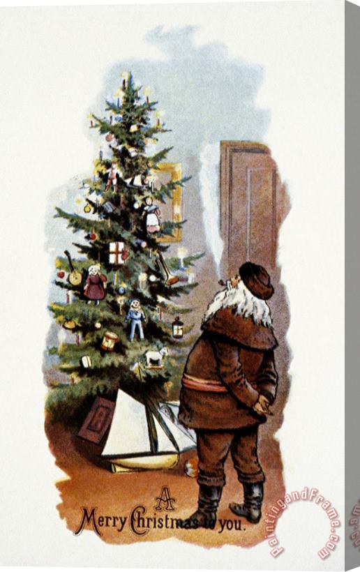 Others American Christmas Card Stretched Canvas Print / Canvas Art