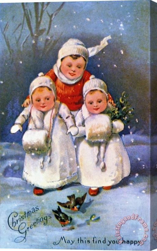Others American Christmas Card Stretched Canvas Painting / Canvas Art