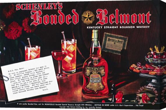 Others American Whiskey Ad, 1938 Stretched Canvas Painting / Canvas Art