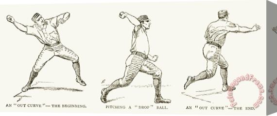 Others Baseball Pitching, 1889 Stretched Canvas Print / Canvas Art
