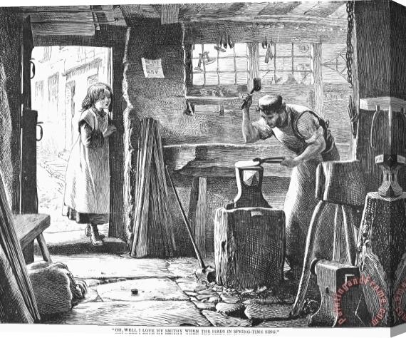 Others BLACKSMITH, 19th CENTURY Stretched Canvas Painting / Canvas Art