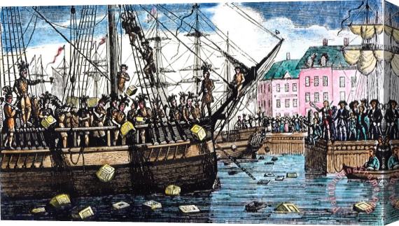 Others Boston Tea Party, 1773 Stretched Canvas Painting / Canvas Art