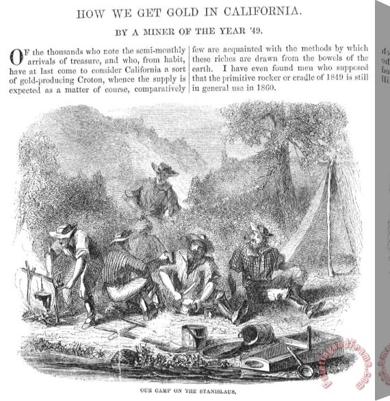 Others California Gold Rush, 1860 Stretched Canvas Painting / Canvas Art