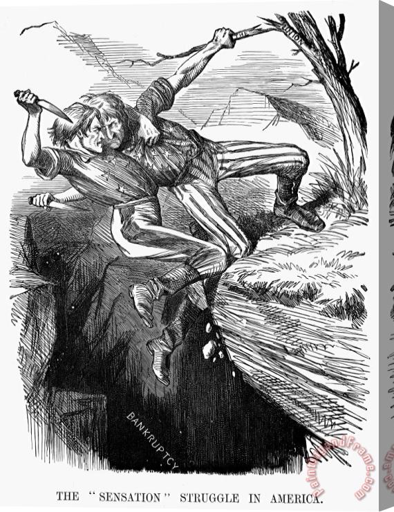 Others Cartoon: Civil War, 1862 Stretched Canvas Print / Canvas Art