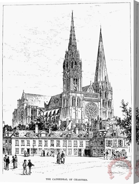 Others Chartres Cathedral Stretched Canvas Print / Canvas Art