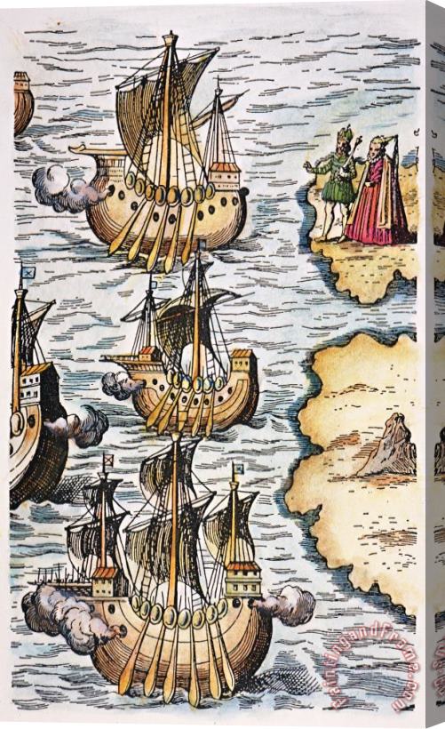 Others Columbus: Caravels, 1492 Stretched Canvas Painting / Canvas Art