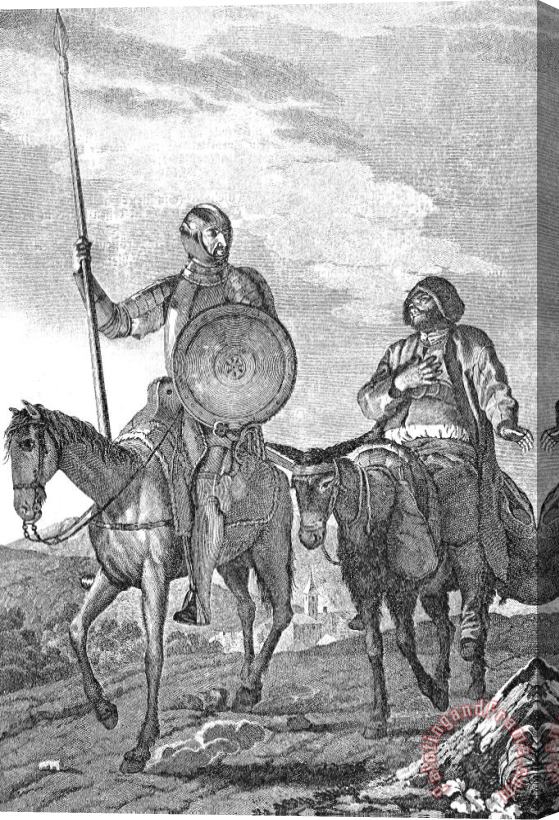 Others Don Quixote & Sancho Panza Stretched Canvas Painting / Canvas Art