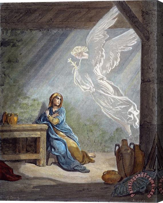 Others Dore: The Annunciation Stretched Canvas Painting / Canvas Art