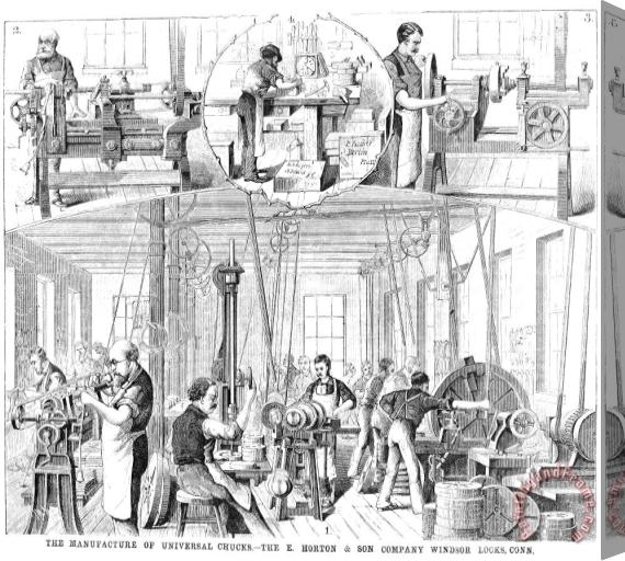 Others Factory Interior, 1880 Stretched Canvas Painting / Canvas Art