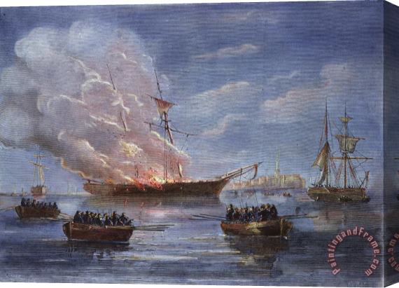 Others Gaspee Burning, 1772 Stretched Canvas Painting / Canvas Art