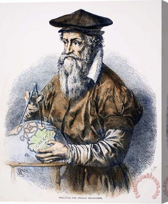 Others Gerhardus Mercator Stretched Canvas Print / Canvas Art