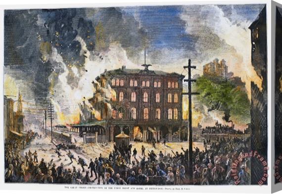 Others Great Railroad Strike, 1877 Stretched Canvas Painting / Canvas Art