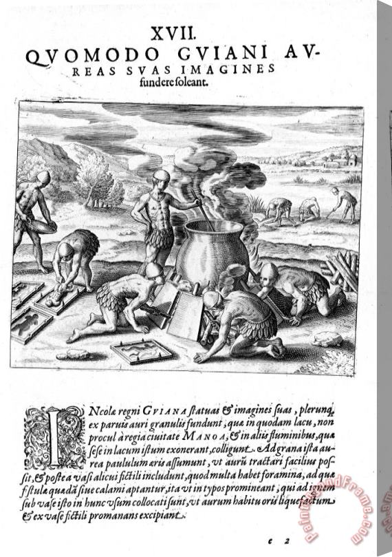 Others Guiana: Gold Casting, 1599 Stretched Canvas Print / Canvas Art