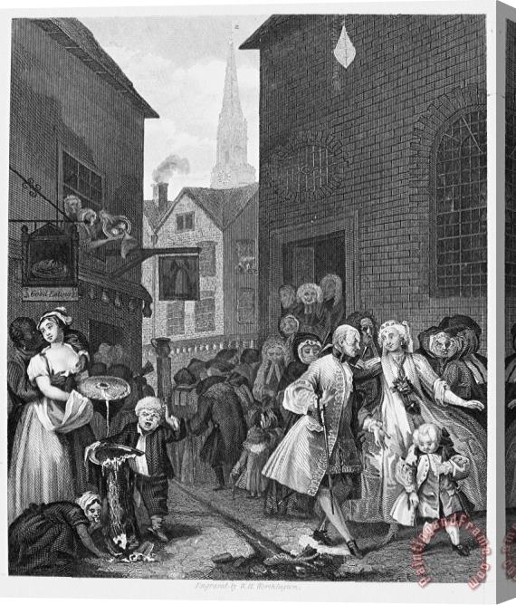 Others Hogarth: Four Times Of Day Stretched Canvas Painting / Canvas Art
