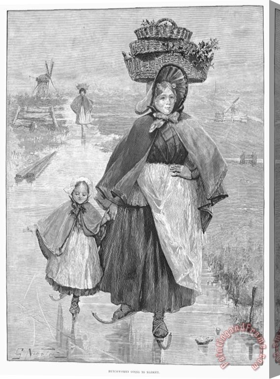 Others Holland: Skating, 1891 Stretched Canvas Print / Canvas Art