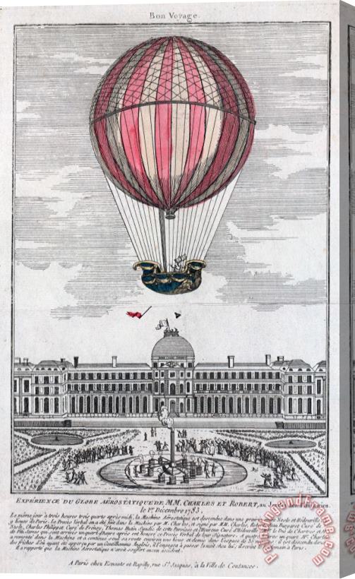 Others Hydrogen Balloon, 1783 Stretched Canvas Print / Canvas Art