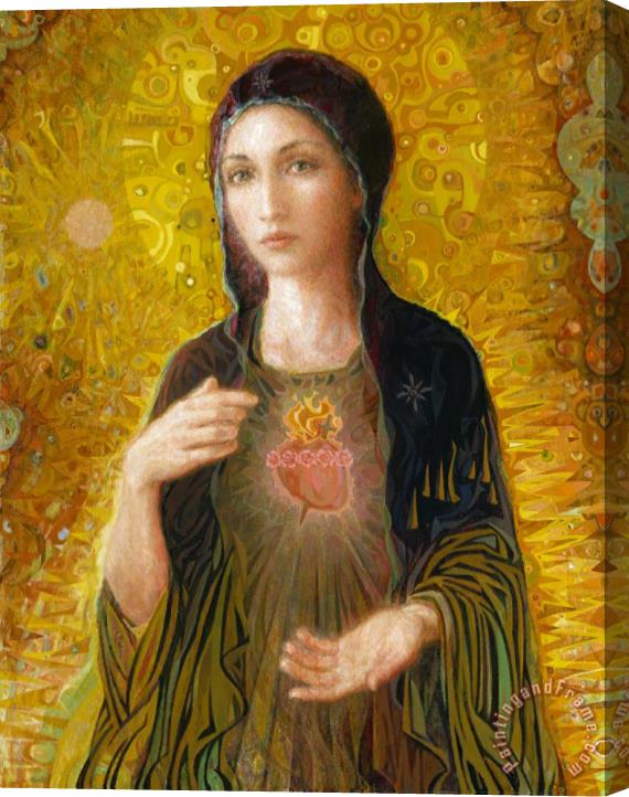 Others Immaculate Heart of Mary Stretched Canvas Print / Canvas Art