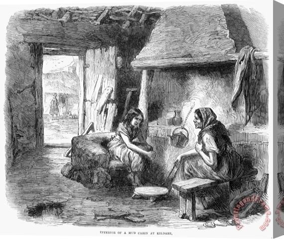 Others Irish Peasant Cabin, 1870 Stretched Canvas Print / Canvas Art