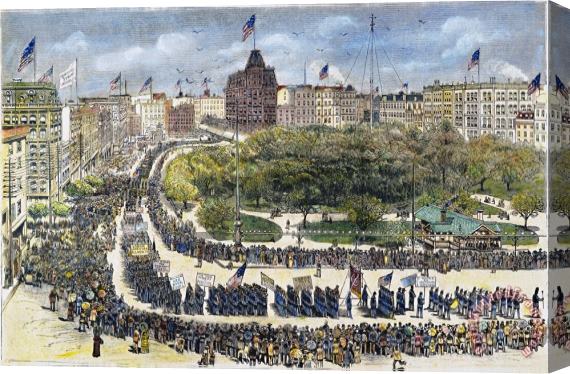 Others Labor Day Parade, 1882 Stretched Canvas Print / Canvas Art