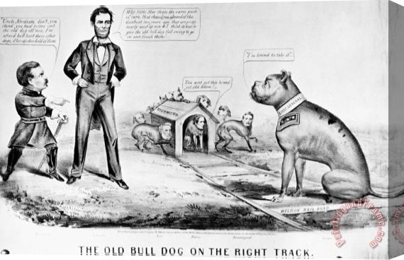 Others Lincoln: Cartoon, 1864 Stretched Canvas Print / Canvas Art