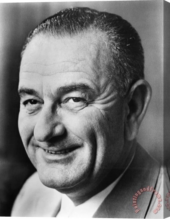 Others Lyndon Baines Johnson Stretched Canvas Print / Canvas Art