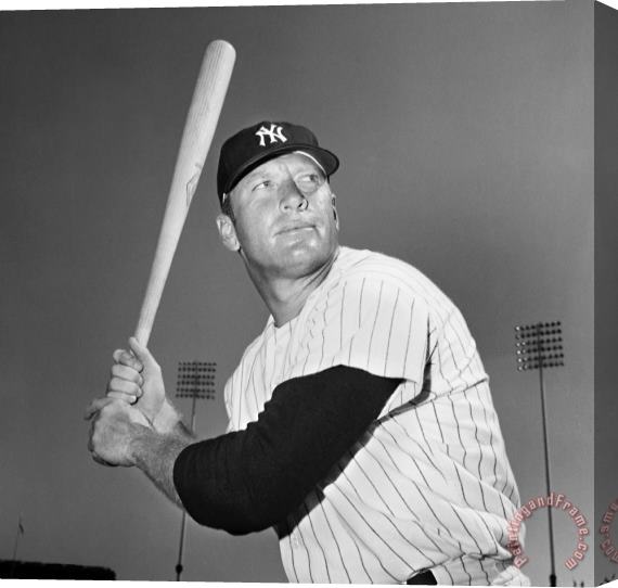 Others Mickey Mantle (1931-1995) Stretched Canvas Painting / Canvas Art
