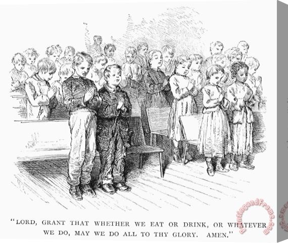 Others MISSION SCHOOL, c1880 Stretched Canvas Print / Canvas Art
