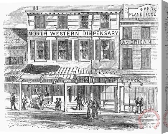 Others New York: Dispensary, 1868 Stretched Canvas Print / Canvas Art