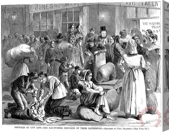 Others New York: Poverty, 1868 Stretched Canvas Print / Canvas Art
