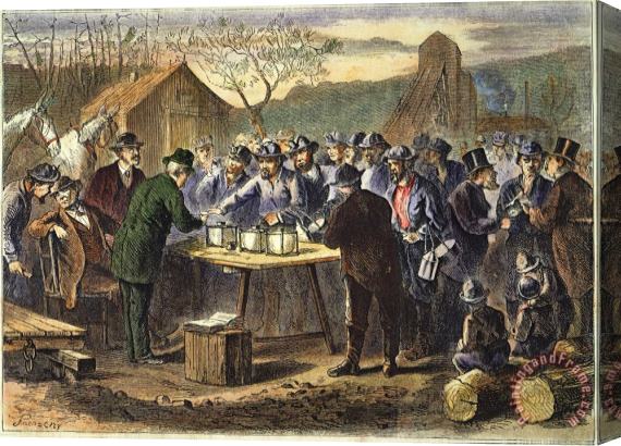 Others Pennsylvania: Voting, 1872 Stretched Canvas Painting / Canvas Art