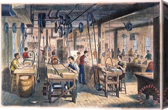 Others Piano Manufacturing, 1878 Stretched Canvas Print / Canvas Art