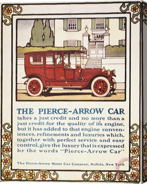 Others Pierce-arrow Auto Ad, 1914 Stretched Canvas Painting / Canvas Art