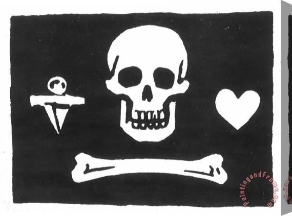 Others Pirates: Jolly Roger Flag Stretched Canvas Print / Canvas Art