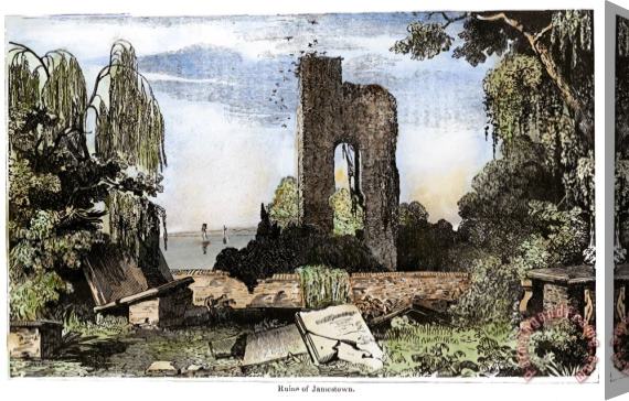 Others Ruins Of Jamestown Stretched Canvas Painting / Canvas Art