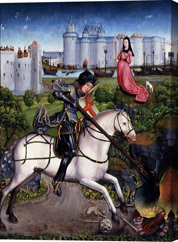 Others Saint George And The Dragon Stretched Canvas Painting / Canvas Art