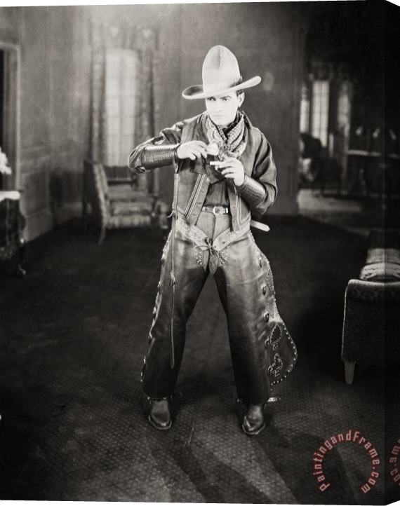 Others Silent Film Still: Cowboys Stretched Canvas Print / Canvas Art