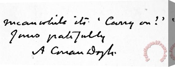 Others Sir Arthur Conan Doyle Stretched Canvas Print / Canvas Art