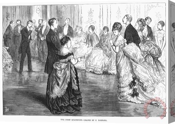 Others Social Dancing. 1873 Stretched Canvas Painting / Canvas Art