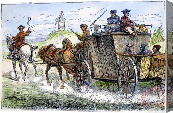 Others STAGECOACH, 18th CENTURY Stretched Canvas Painting / Canvas Art