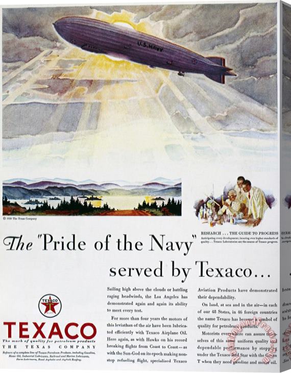Others Texaco Advertisement, 1930 Stretched Canvas Print / Canvas Art