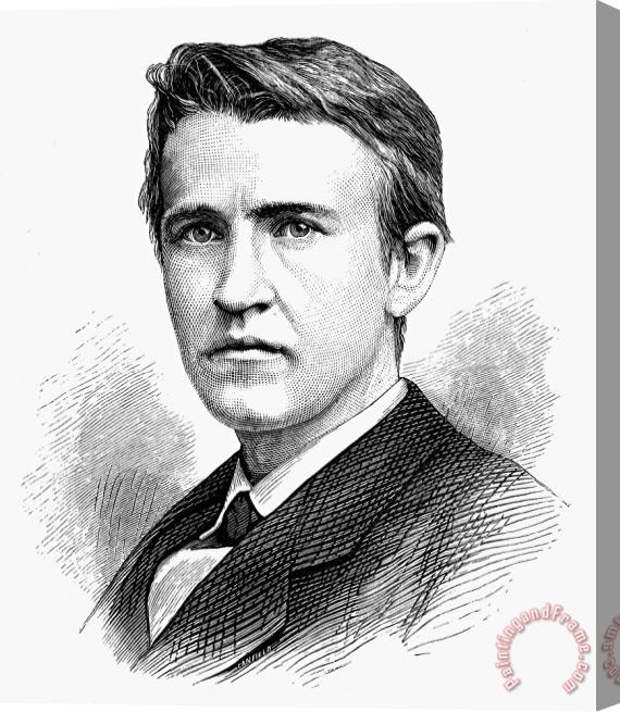 Others Thomas Edison (1847-1931) Stretched Canvas Print / Canvas Art