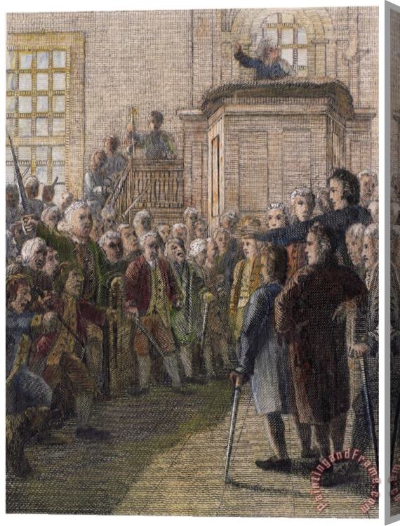 Others TOWN MEETING, 18th CENTURY Stretched Canvas Print / Canvas Art