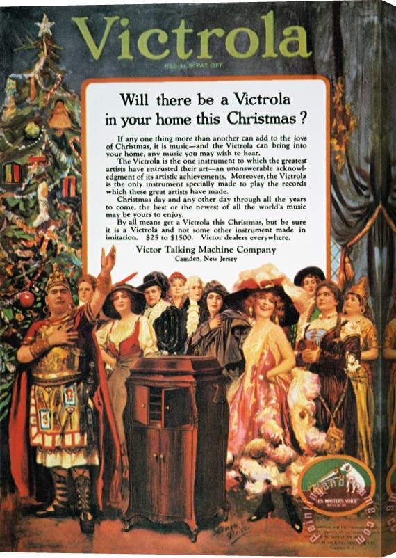 Others Victrola Advertisement Stretched Canvas Print / Canvas Art