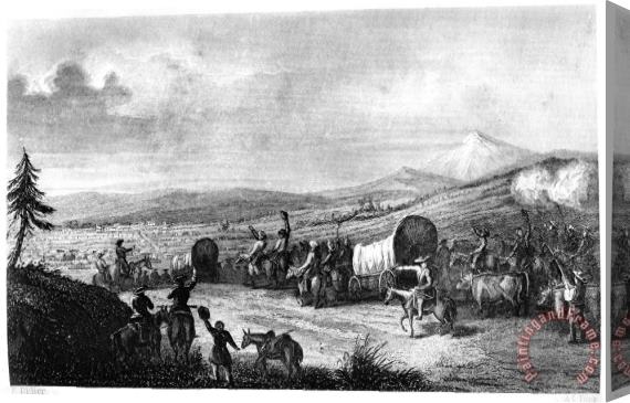 Others WAGON TRAIN, c1844 Stretched Canvas Painting / Canvas Art