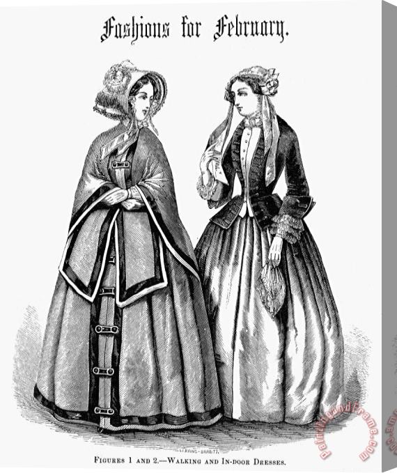 Others Womens Fashion, 1851 Stretched Canvas Print / Canvas Art