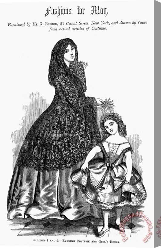 Others Womens Fashion, 1857 Stretched Canvas Print / Canvas Art
