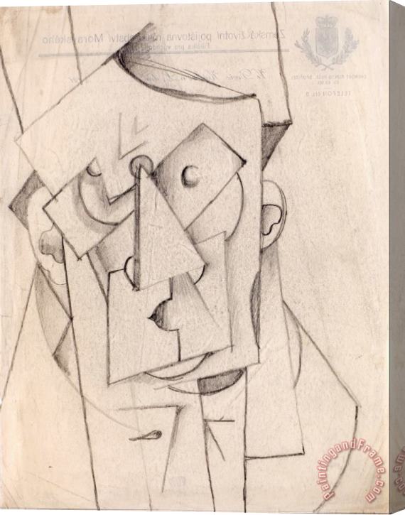 Otto Gutfreund Cubist Composition - The Head Stretched Canvas Print / Canvas Art