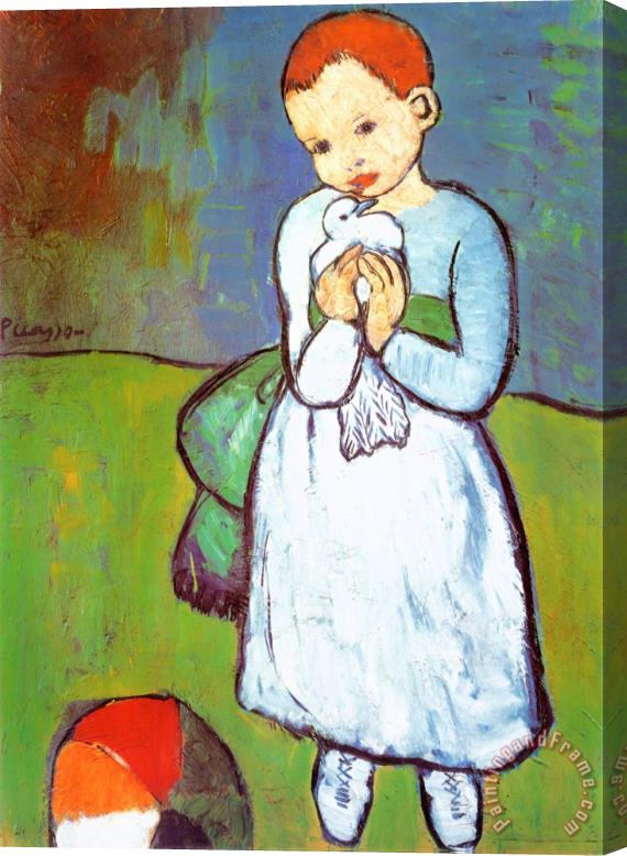 Pablo Picasso Child with a Dove C 1901 Stretched Canvas Print / Canvas Art