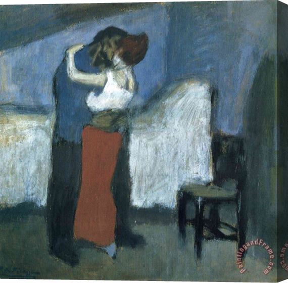 Pablo Picasso Embrace 1900 Stretched Canvas Painting / Canvas Art